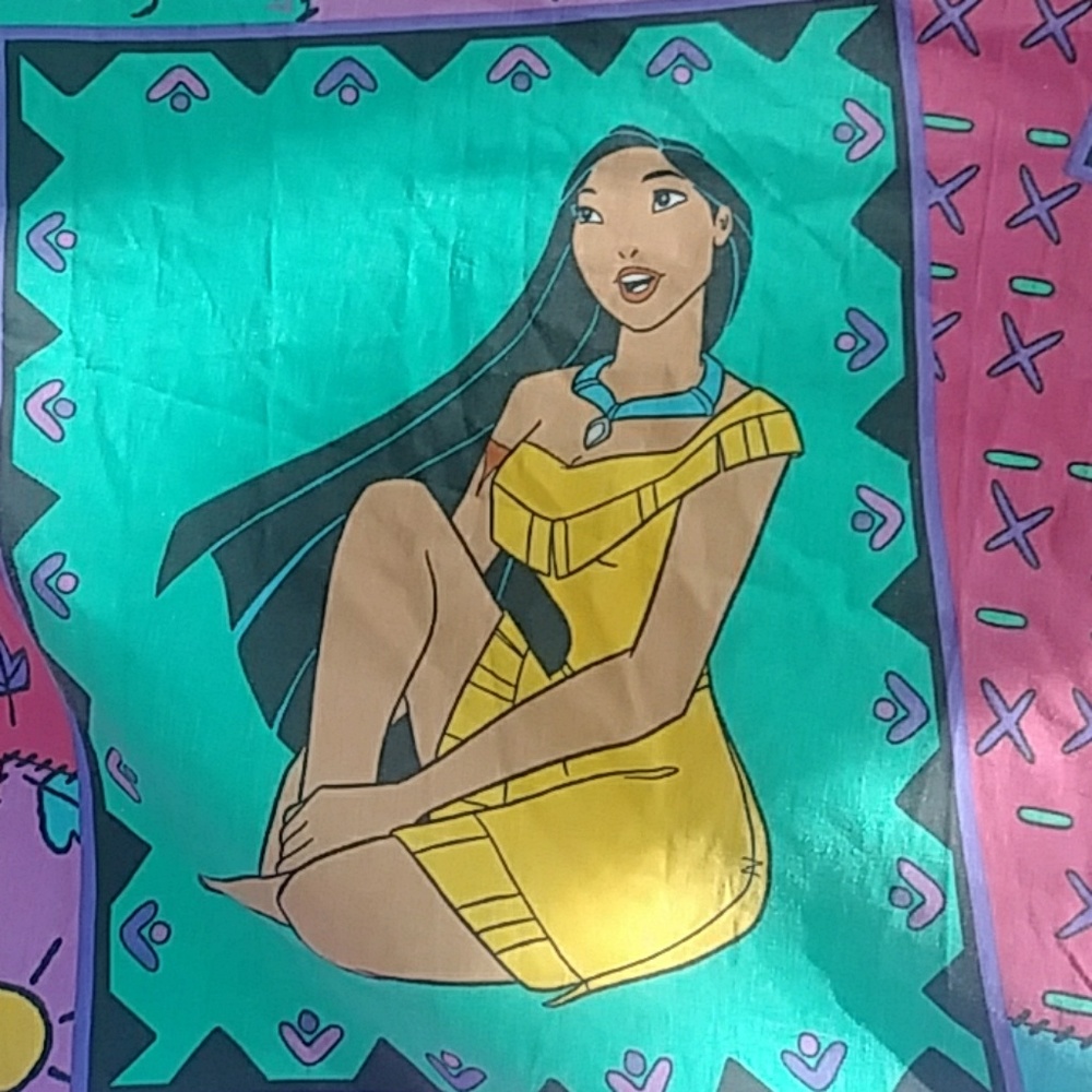 Vintage Disney Pocahontas twin bed sheet set